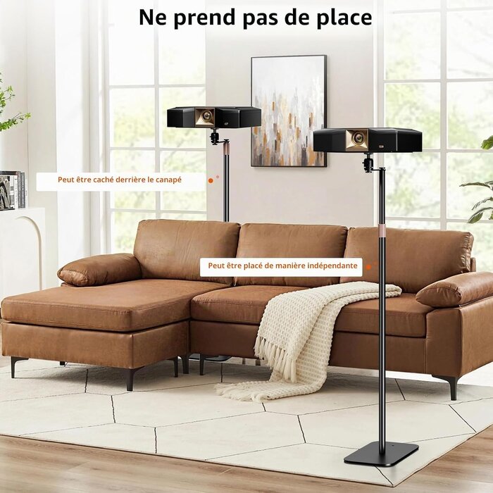 Support projecteur pivotant 360° réglable - Noir - 33% de remise