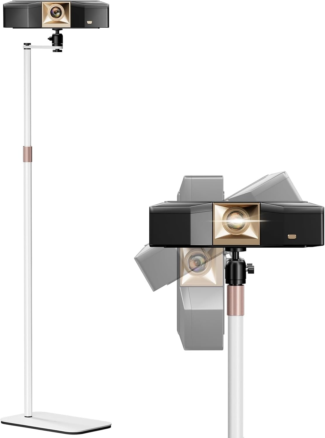 Support projecteur pivotant 360° réglable - Noir - 33% de remise
