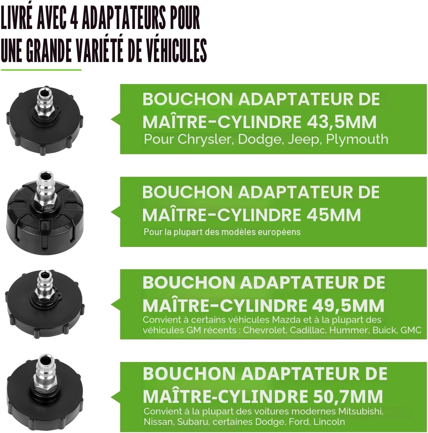 Kit de purge de liquide de frein 3L - Adaptateur 45mm - 32% de remise