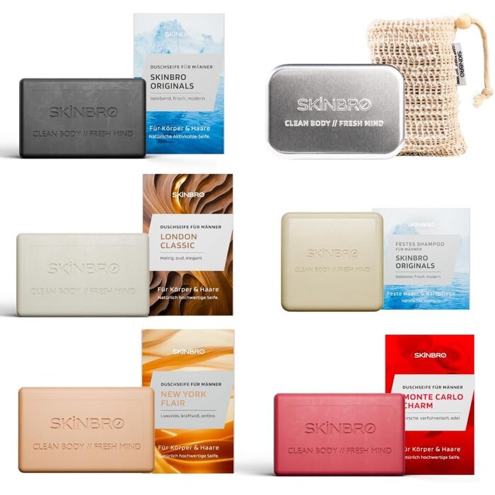 Kit d'essai savons solides pour homme - 4 pièces - 33% de remise