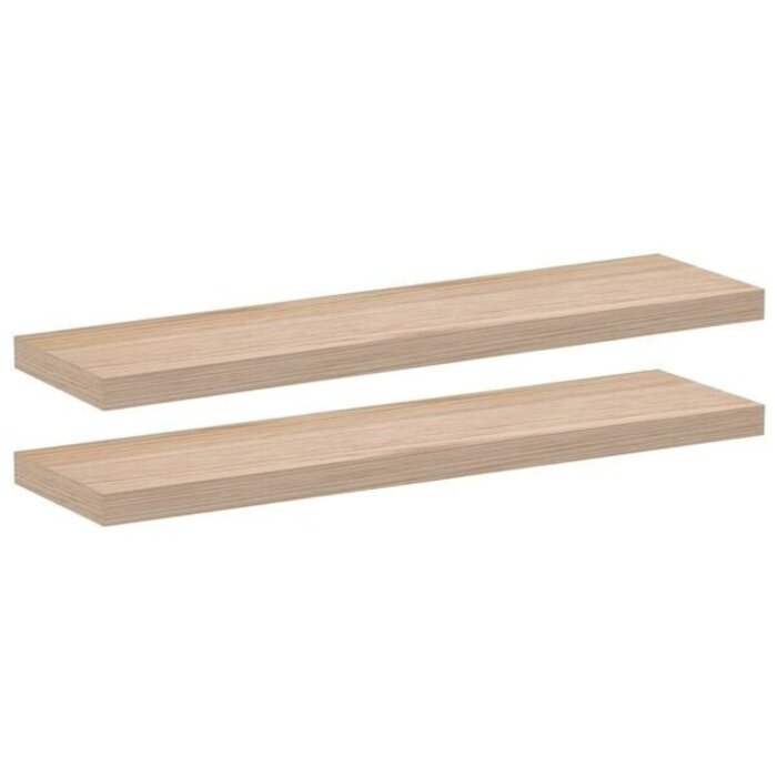 Vidaxl Lot de 2 étagères murales flottantes aspect chêne - 90x23,5 cm - 34% de remise