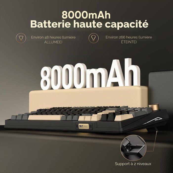 Clavier mécanique gaming RGB, écran TFT, QWERTZ - 34% de remise