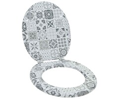Vidaxl Abattant WC gris en bois compressé 44x38cm - 43% de remise