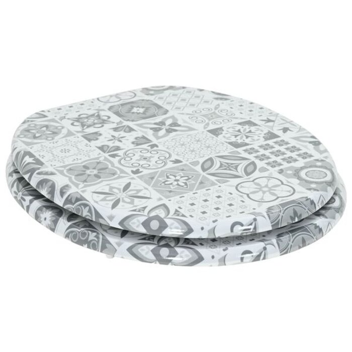 Vidaxl Abattant WC gris en bois compressé 44x38 cm - 32% de remise
