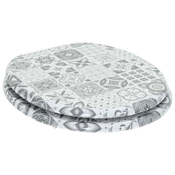 Vidaxl Abattant WC gris en bois compressé 44x38 cm - 32% de remise