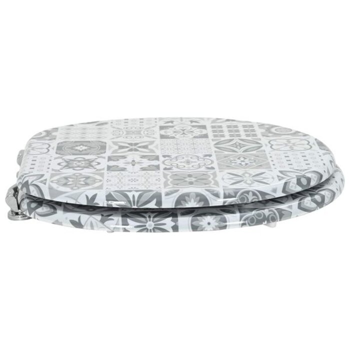 Vidaxl Abattant WC gris en bois compressé 44x38 cm - 32% de remise