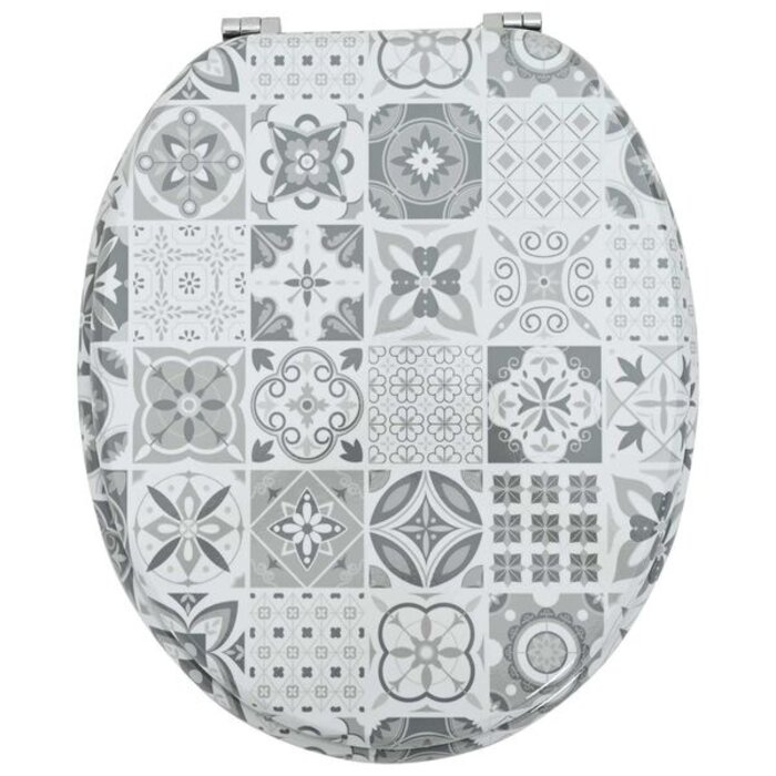 Vidaxl Abattant WC gris en bois compressé 44x38 cm - 32% de remise