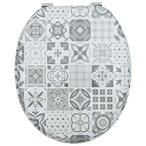 Vidaxl Abattant WC gris en bois compressé 44x38 cm - 32% de remise