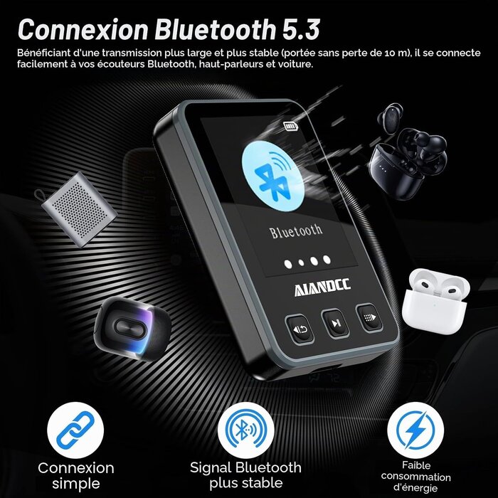 Lecteur MP3 Sport 32 Go avec Bluetooth 5.3 - Noir - 31% de remise