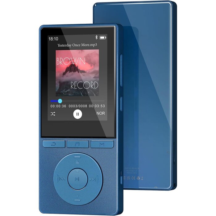 Lecteur MP3 64 Go Bluetooth 5.3 - Bleu - 32% de remise