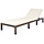 Bain de soleil en rotin marron avec coussin - 35% de remise