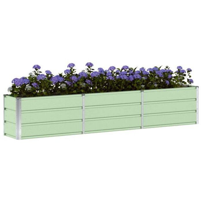 Vidaxl Jardinière en acier vert 240x40x45 cm - 32% de remise