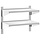 Étagère murale inox 2 niveaux 75x40x60cm - 33% de remise