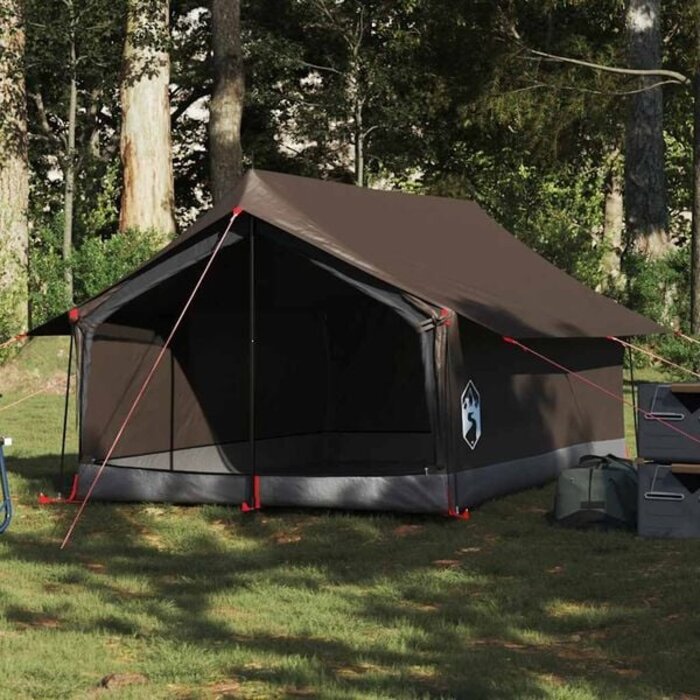 Vidaxl Tente de camping 2 personnes marron - 33% de remise - 200 x 124 x 98 cm