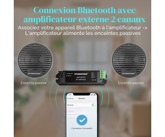 Haut-parleurs marins 7,6 cm 140W - Bluetooth - Étanches IP66 - 45% de remise