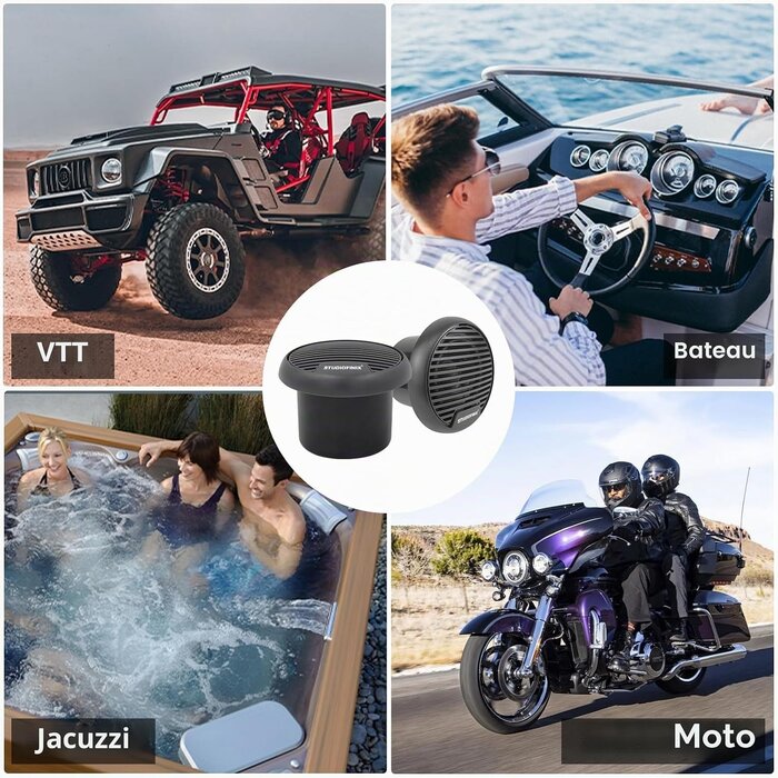 Haut-parleurs marins étanches 140W Bluetooth - 33% de remise