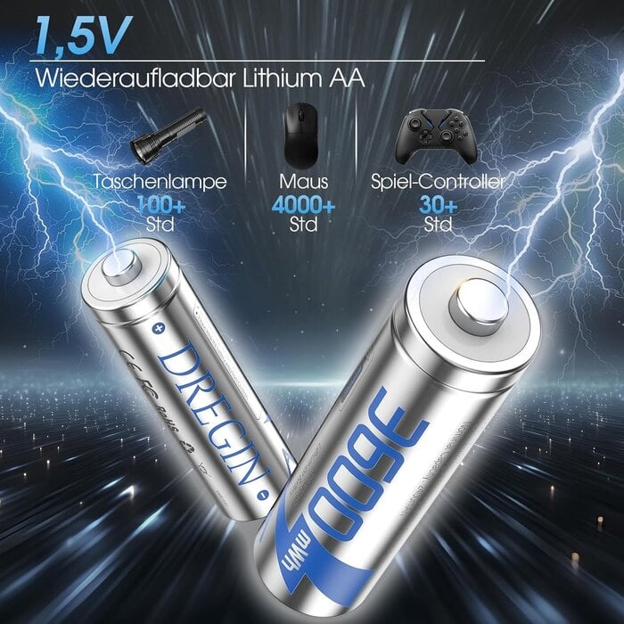 Lot de 12 piles AA Lithium rechargeables + Chargeur - 32% de remise