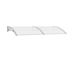 Vidaxl Marquise de porte 240x100 cm polycarbonate - Supports gris - 51% de remise