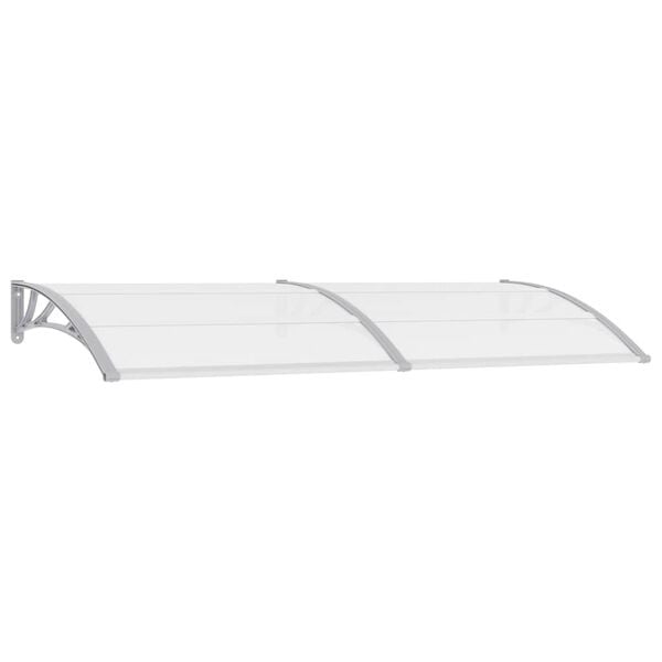 Vidaxl Marquise de porte 240x100 cm polycarbonate supports gris - 41% de remise