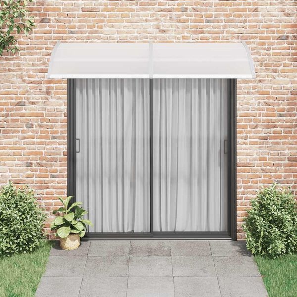 Vidaxl Marquise de porte 240x100 cm polycarbonate supports gris - 41% de remise