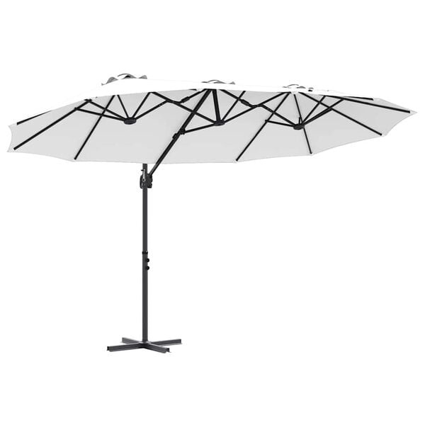 Vidaxl Parasol Rectangulaire en Aluminium Sable 372x198cm - 35% de remise