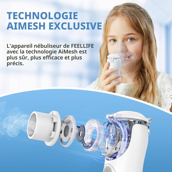 Nébuliseur électrique portable, Blanc gris, Taille S - 33% de remise