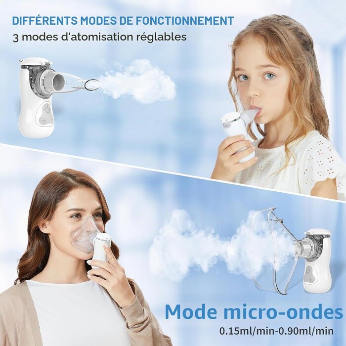 Nébuliseur électrique portable, Blanc gris, Taille S - 33% de remise