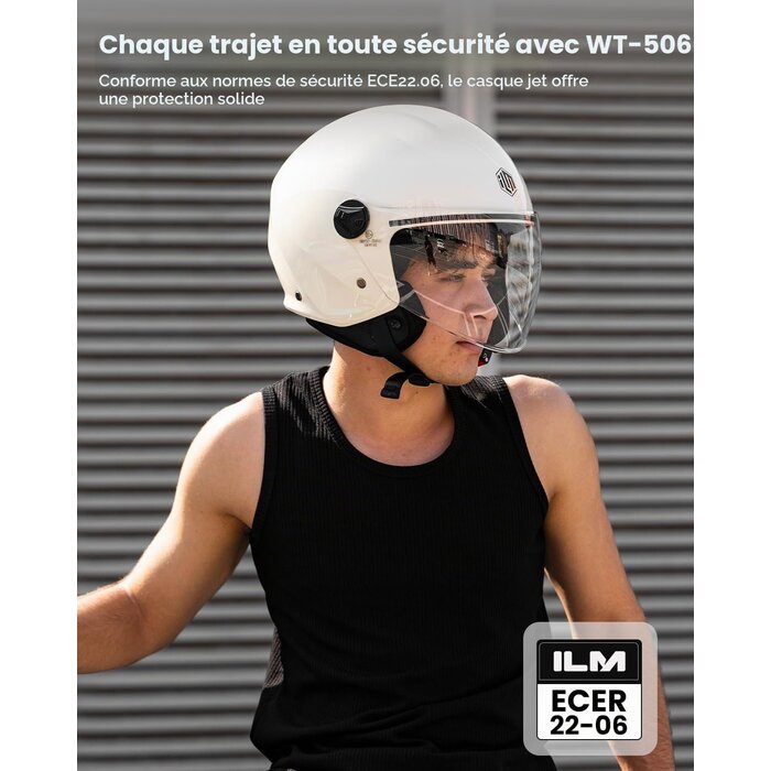Casque jet rétro beige taille S - 33% de remise