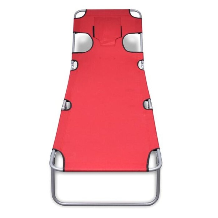 Vidaxl Bain de soleil pliable rouge - 33% de remise