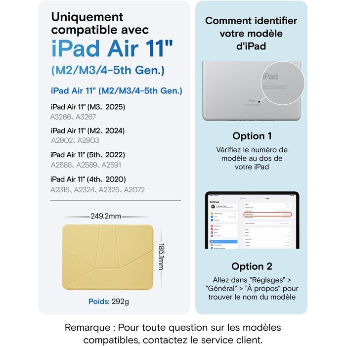 Étui folio magnétique pour iPad Air - 33% de remise - Panna Cotta et Jean