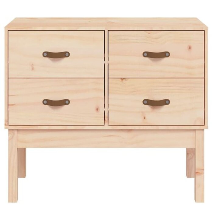 Vidaxl Commode en bois de pin massif 4 tiroirs - 90x40x78 cm - 34% de remise