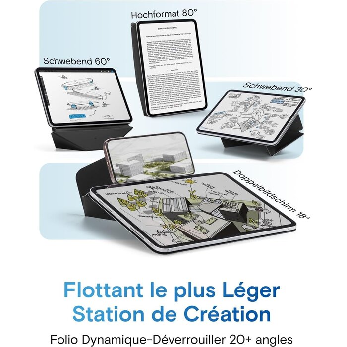 Étui folio magnétique iPad Air 13 pouces Noir - 34% de remise