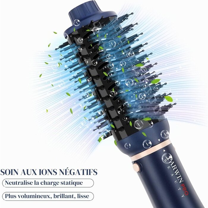 Brosse soufflante 4-en-1 ionique bleue - 1000 W - 34% de remise