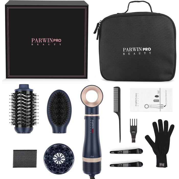 Brosse soufflante 4-en-1 ionique bleue - 1000 W - 34% de remise
