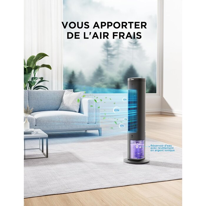 Rafraîchisseur d'air 3-en-1 5L, 3 vitesses - 34% de remise