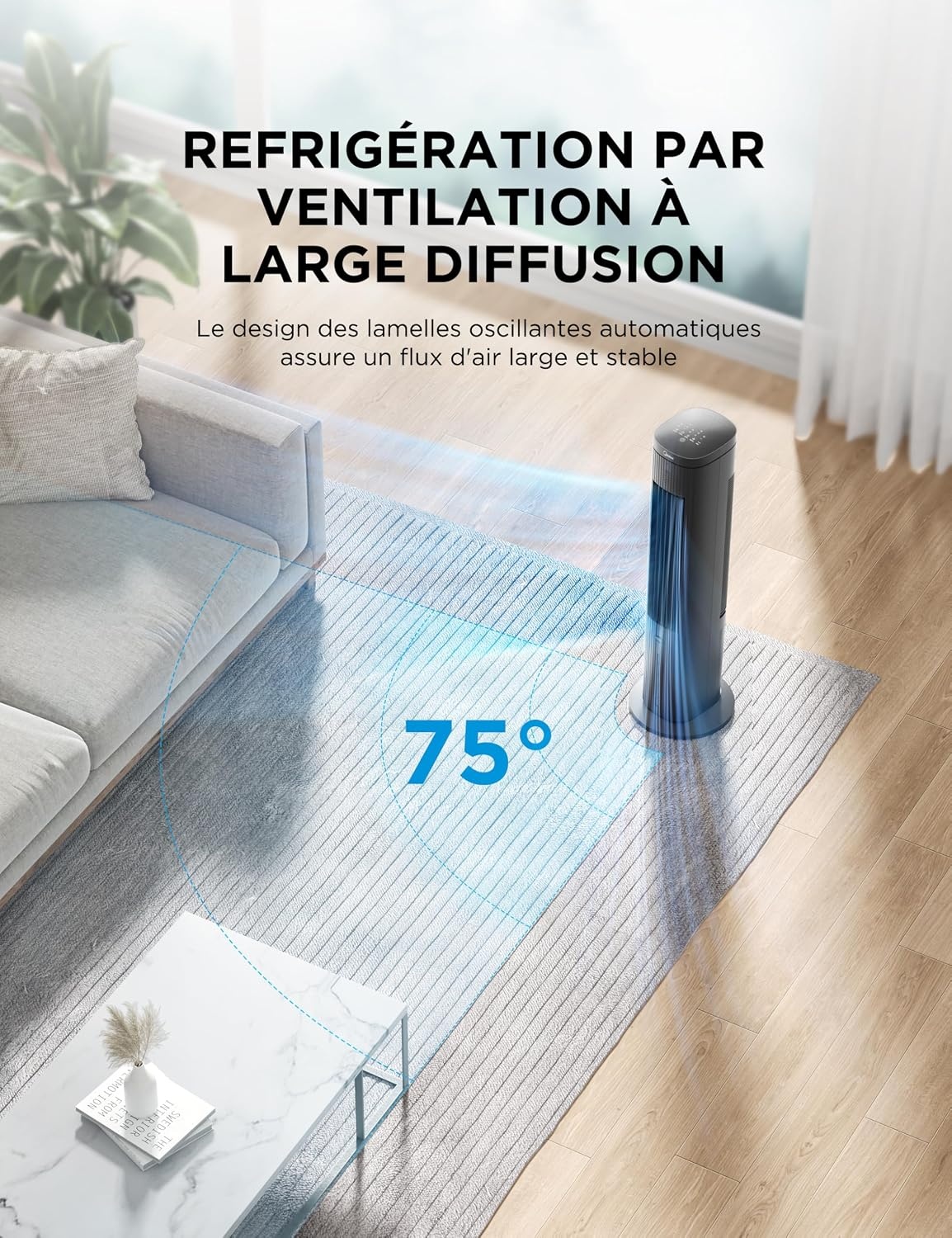 Rafraîchisseur d'air 3-en-1 5L, 3 vitesses - 34% de remise