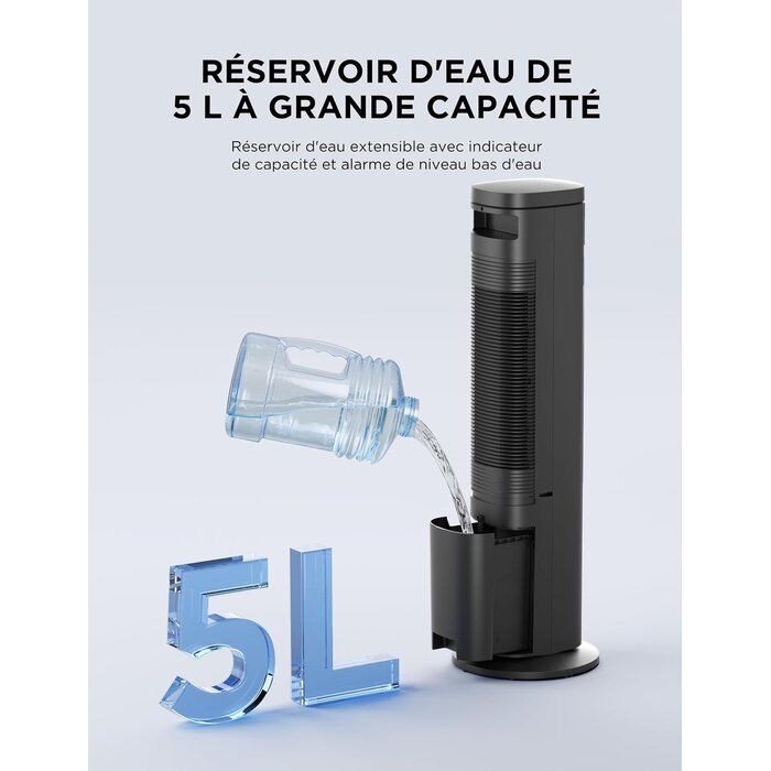 Rafraîchisseur d'air 3-en-1 5L, 3 vitesses - 34% de remise