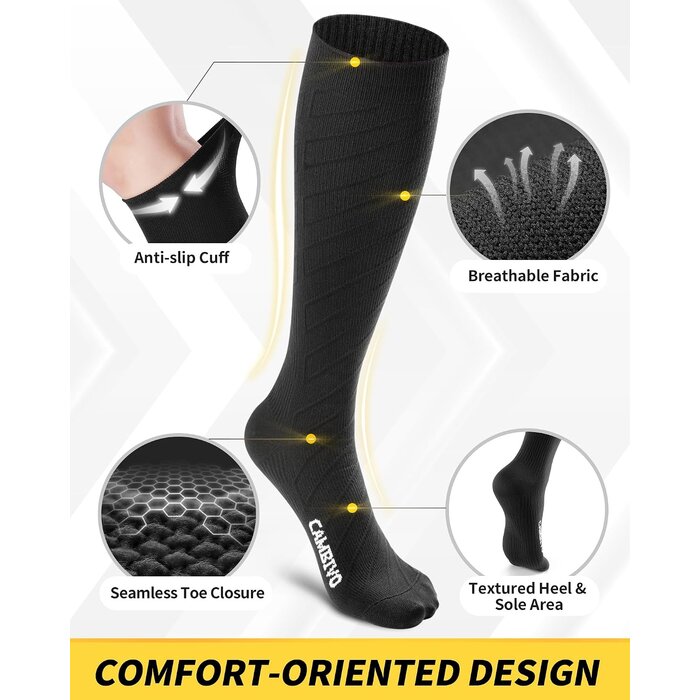 Lot de 3 paires de chaussettes de compression - Noir - Taille S - 29% de remise