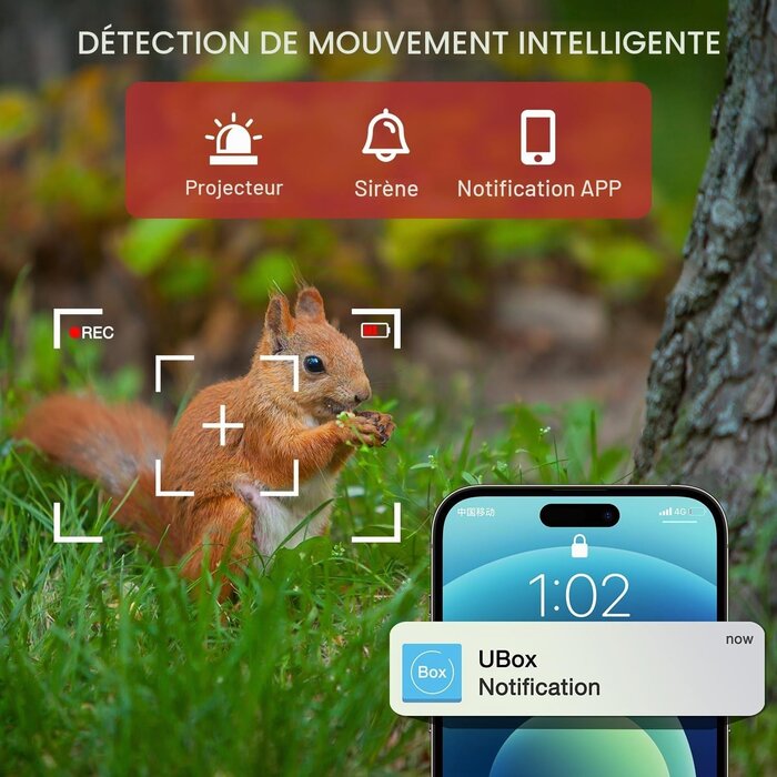 Caméra de surveillance extérieure 4G 1080p - 32 Go - 32% de remise