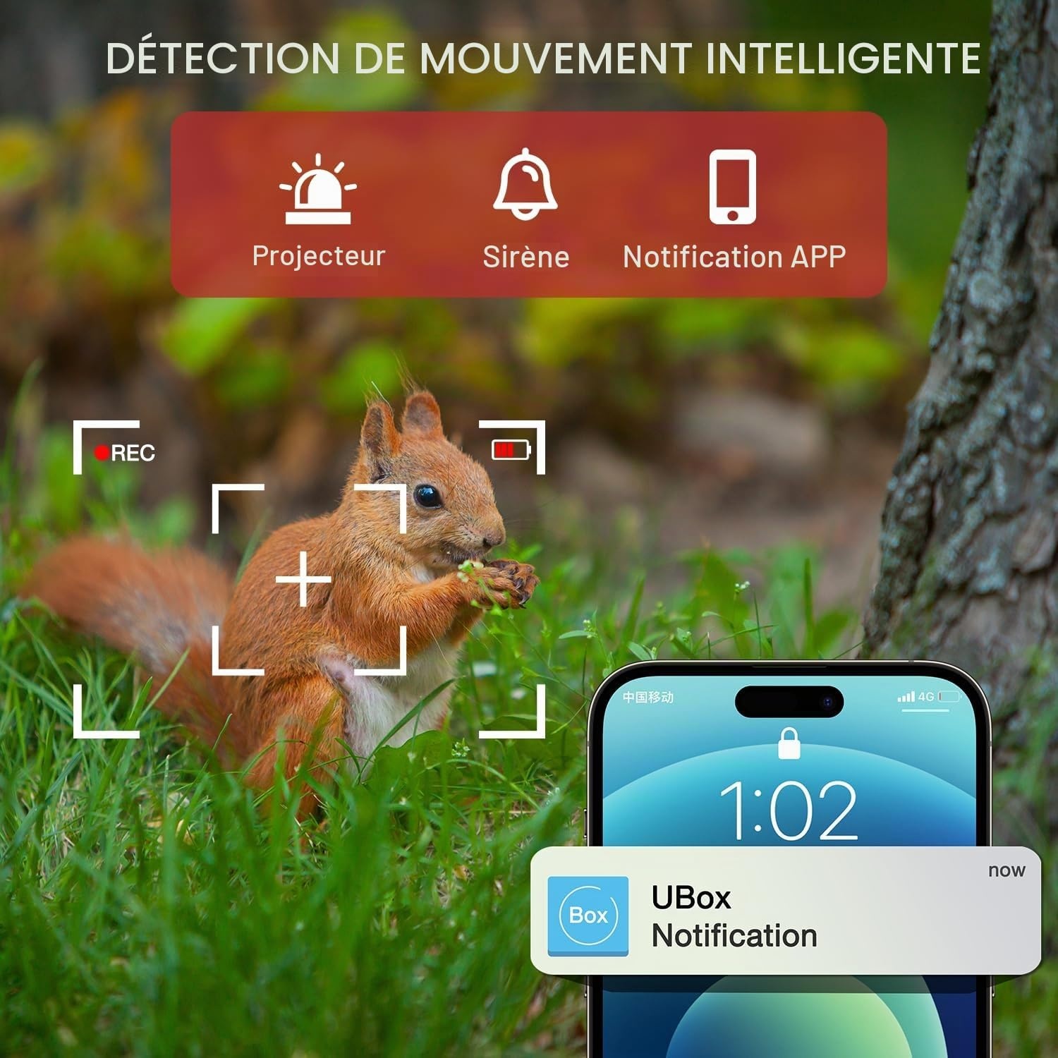 Caméra de surveillance extérieure 4G 1080p - 32 Go - 32% de remise