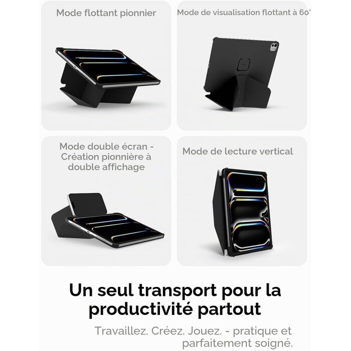 Étui folio magnétique iPad Pro 11" (2025/2024) - Noir - 33% de remise