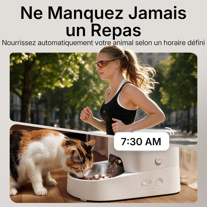 Distributeur automatique 3L Beige - Application et bol inox - 33% de remise