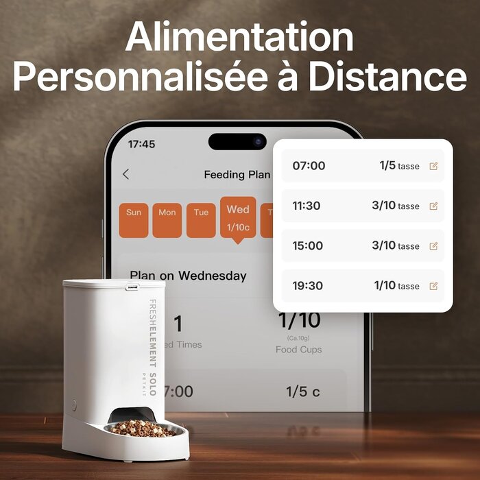 Distributeur automatique 3L Beige - Application et bol inox - 33% de remise