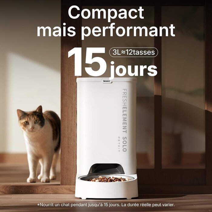 Distributeur automatique 3L Beige - Application et bol inox - 33% de remise