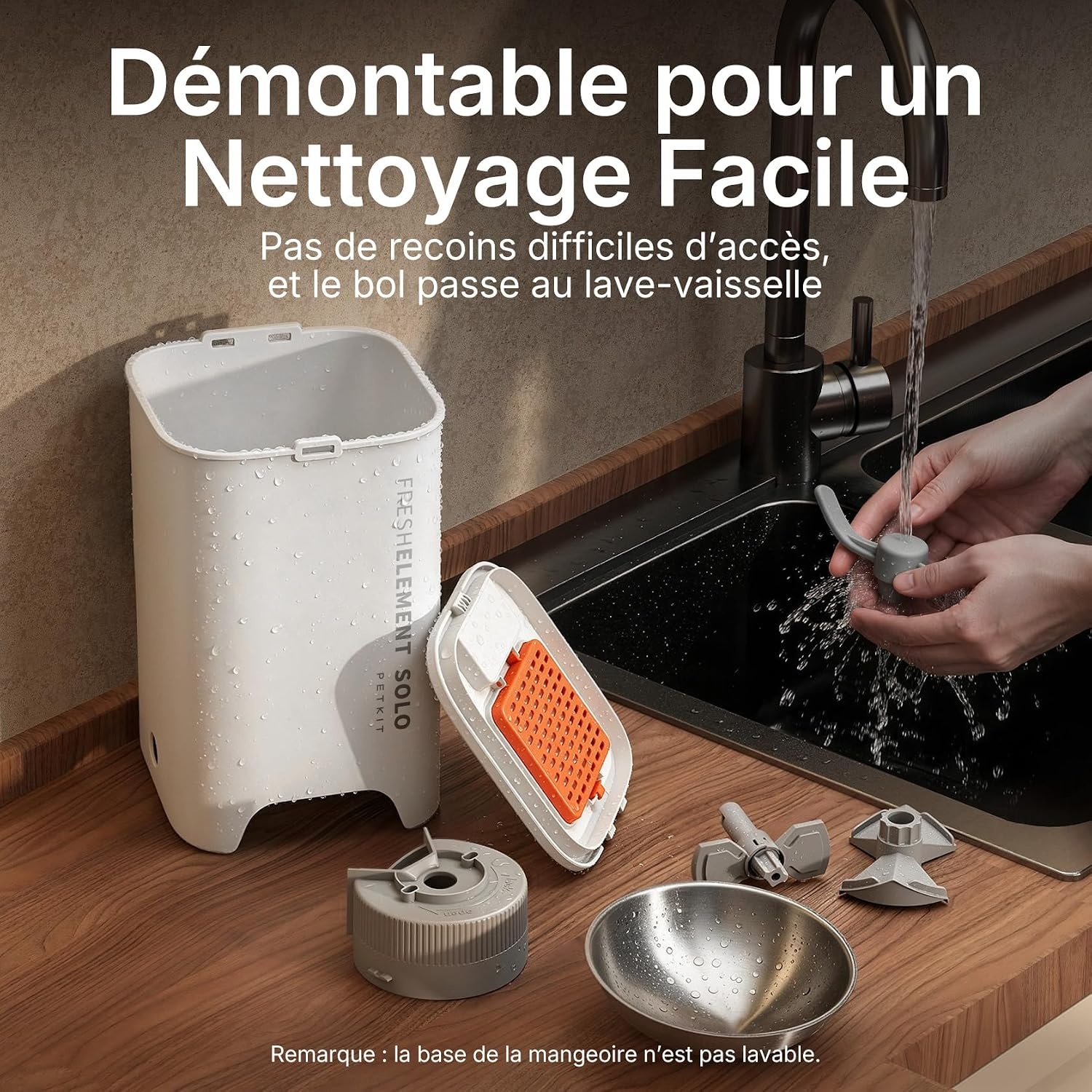 Distributeur automatique 3L Beige - Application et bol inox - 33% de remise