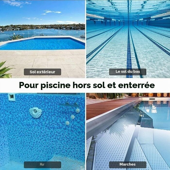 Kit entretien piscine spa étang mât 187cm bleu gris taille S - 24% de remise