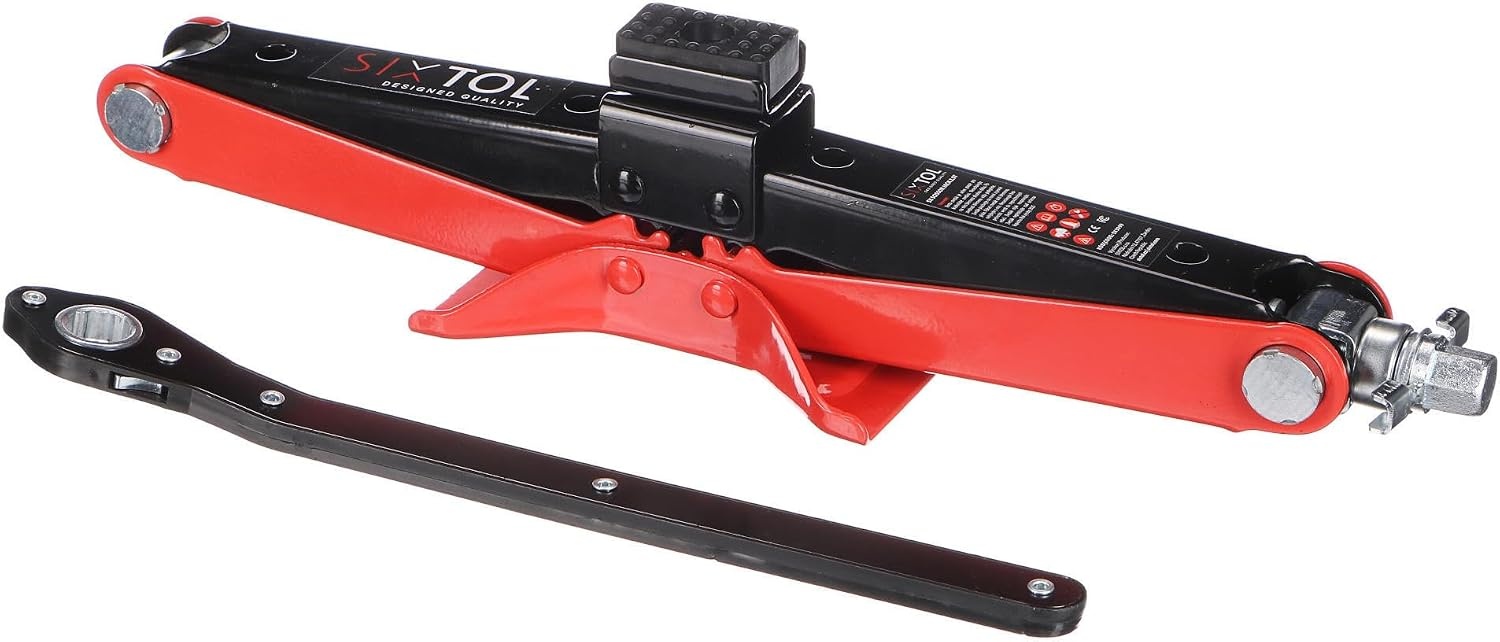 Cric pantographe 2,5T avec clé à cliquet - 32% de remise