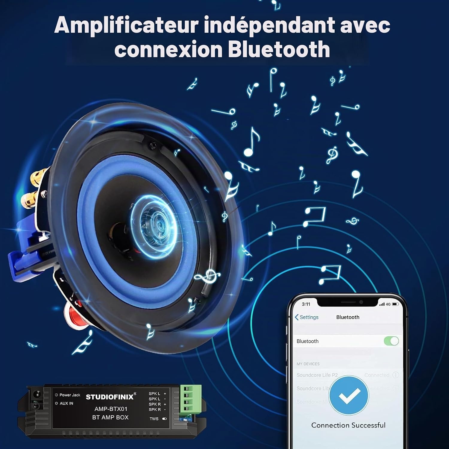Haut-parleurs plafond Bluetooth 160W - 34% de remise sur modèle déballé