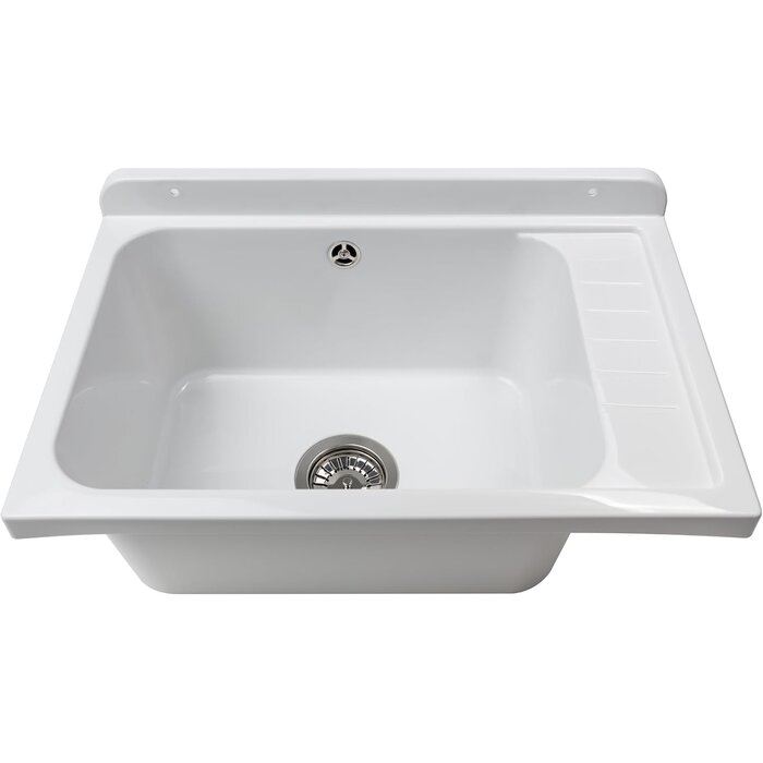 Bac de lavage mural 58x38 cm - Gris - 33% de remise