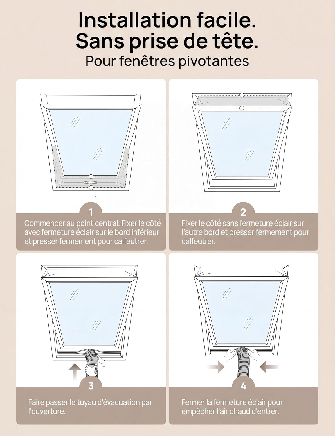 Joint de fenêtre universel 400 cm - Climatiseur mobile - 30% de remise